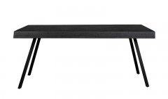 SARI TABLE 200 RECYCLED TEAK BLACK METAL LEG - DINING TABLES